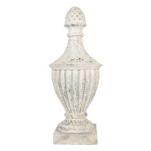 Decoratiune ceramica bej vintage 26x26x64 cm