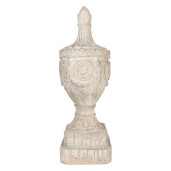 Decoratiune ceramica bej vintage 25x25x75 cm