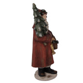 Figurina Mos Craciun ceramica multicolora  39x30x93 cm