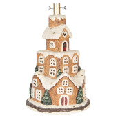 Suport brad Craciun ceramica multicolora Casuta Turta Dulce Ø 35x57 cm