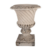 Ghiveci flori ceramica bej maro 44x44x58 cm