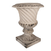 Ghiveci flori ceramica bej maro 44x44x58 cm