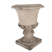 Ghiveci flori ceramica bej maro 44x44x58 cm
