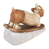 Figurina Catelus Craciun ceramica multicolora 50x23x29 cm