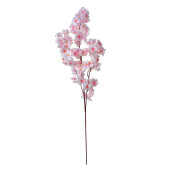 Set 3 crengute flori Piersic artificiale roz maro 20x10x106 cm