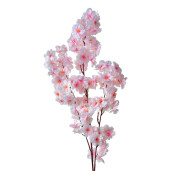Set 3 crengute flori Piersic artificiale roz maro 20x10x106 cm