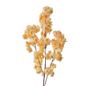 Set 3 crengute flori Piersic artificiale galben maro 20x10x106 cm