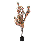 Copac artificial flori portocalii  20x20x135 cm
