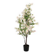 Copac artificial flori albe 20x25x105 cm