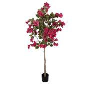Floare Bougainvillea roz artificiala in ghiveci 55x55x130 cm
