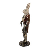 Figurina Iepuras polirasina multicolora 17x15x51 cm
