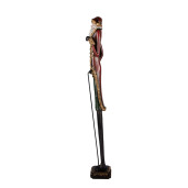 Figurina Mos Craciun polirasina multicolora 9x7x60 cm
