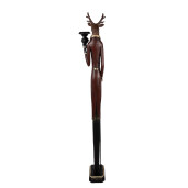 Figurina Ren cu sfesnic lumanare polirasina multicolora 26x19x160 cm