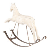 Figurina Calut polirasina alba metal maro 61x15x51 cm