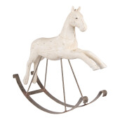 Figurina Calut polirasina alba metal maro 61x15x51 cm