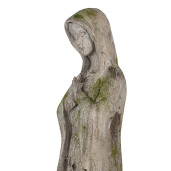 Figurina Fecioara Maria polirasina bej verde 15x15x67 cm