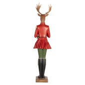 Figurina Ren Craciun polirasina multicolora 23x19x77 cm