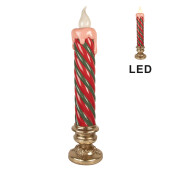 Decoratiune Craciun Lumanare polirasina multicolora cu led Ø 23x99 cm