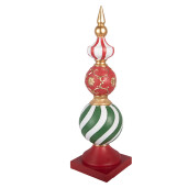 Decoratiune Craciun Globuri polirasina multicolora 16x16x56 cm