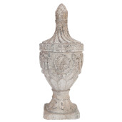 Decoratiune ceramica alb antichizat 26x63 cm