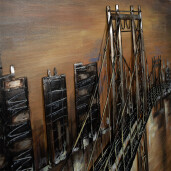 Tablou decorativ metal City 120x5x80 cm