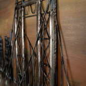 Tablou decorativ metal City 120x5x80 cm
