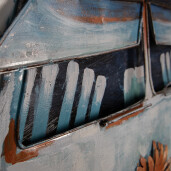 Tablou Microbus metal multicolor 80x5x80 cm