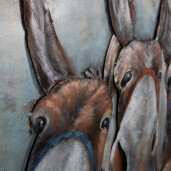 Tablou decorativ metal Magarusi 120x6x80 cm