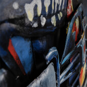 Tablou metal multicolor 100x5x100 cm