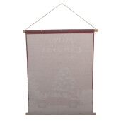 Decoratiune Craciun, suspendabila textil multicolor 76x3x97 cm