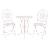 Set mobilier gradina fier alb 60x70 cm, 40x40x92 cm (2)