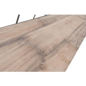 Raft de perete cu 3 polite din fier si lemn maro 85x20x64 cm