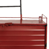 Decoratiune suspendabila tip Bar din metal rosu 97x16x77 cm