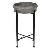 Set 2 suporturi flori fier negru gri 40x68 cm, 35x61 cm