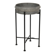 Set 2 suporturi flori fier negru gri 40x68 cm, 35x61 cm