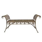 Banca fier maro verde 142x41x66 cm