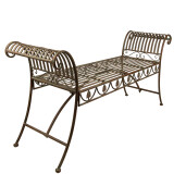 Banca fier maro verde 142x41x66 cm