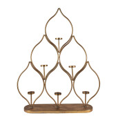 Suport lumanari metal cupru 61x13x76 cm