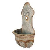 Ghiveci flori metal gri antichizat 46x24x69 cm