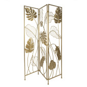 Paravan decorativ fier auriu 124x2x181 cm