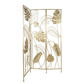 Paravan decorativ fier auriu 124x2x181 cm