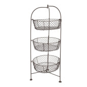Raft 3 cosuri fier maro 31x80 cm