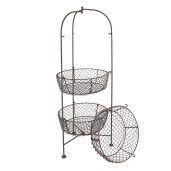 Raft 3 cosuri fier maro 31x80 cm