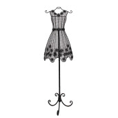 Manechin femeie fier negru 43x34x149 cm