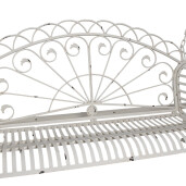 Balansoar gradina fier alb antichizat 173x96x213 cm