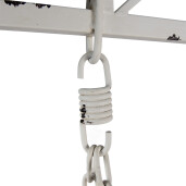Balansoar gradina fier alb antichizat 173x96x213 cm