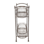 Suport ghivece flori fier maro 69x30x82 cm