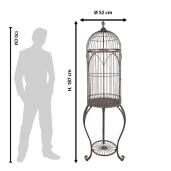 Colivie decorativa fier maro 52x187 cm