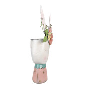 Ghiveci flori fier Iepuras metal 29x19x62 cm