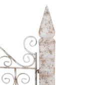 Poarta gradina decorativa fier alb maro 163x40x157 cm